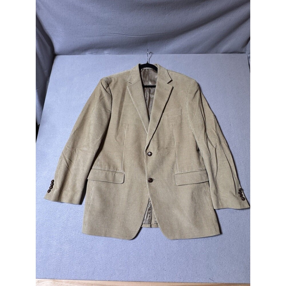 Lauren Ralph Lauren Blazer Mens 40R Beige Corduroy Two Button Sport Coat